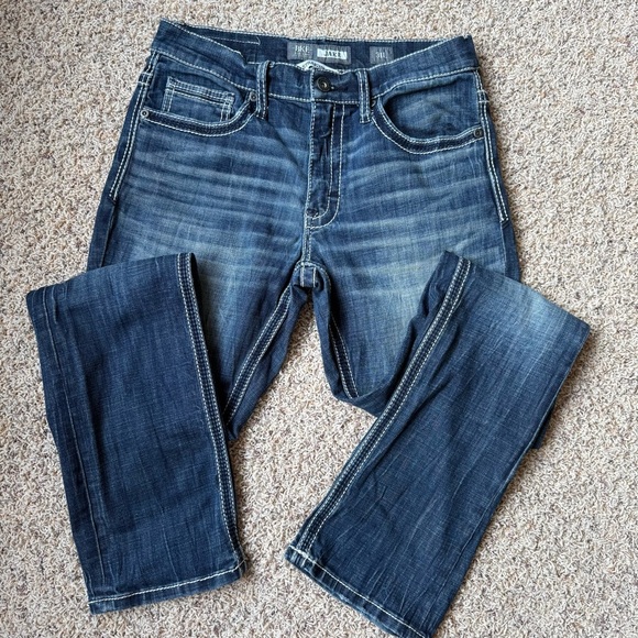 BKE Jake Straight Jeans Mens Blue Denim Jean Stretch 31x34 - Picture 9 of 10